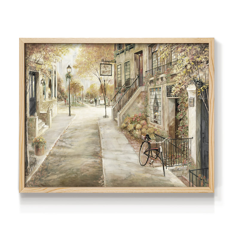 City Bed and Breakfast - Reproduction encadrée - Restickable, Naturel, H 22 po x l 28 po