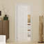 Interior Door Slab with Frame - 5 Panel Shaker Style White MDF Door, Prehung-Style Door Kit with Pre-installed Hinges, Locking Silver Handle Included, No Pre-drilled Holes-125132384-125132386