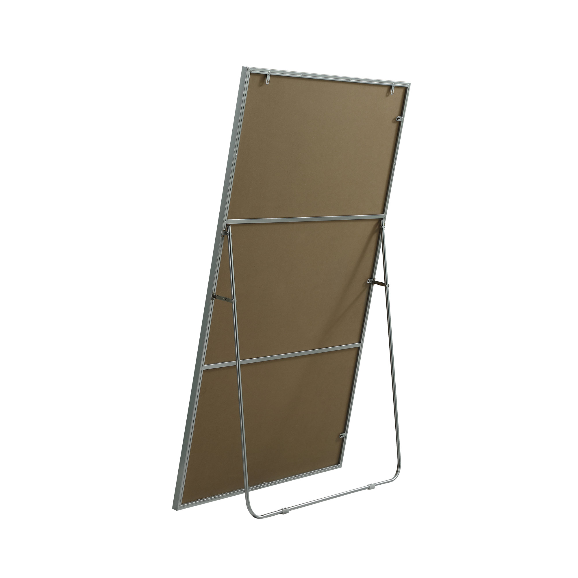 Sabine Metal Rectangle Floor Mirror, 60" x 36", Silver