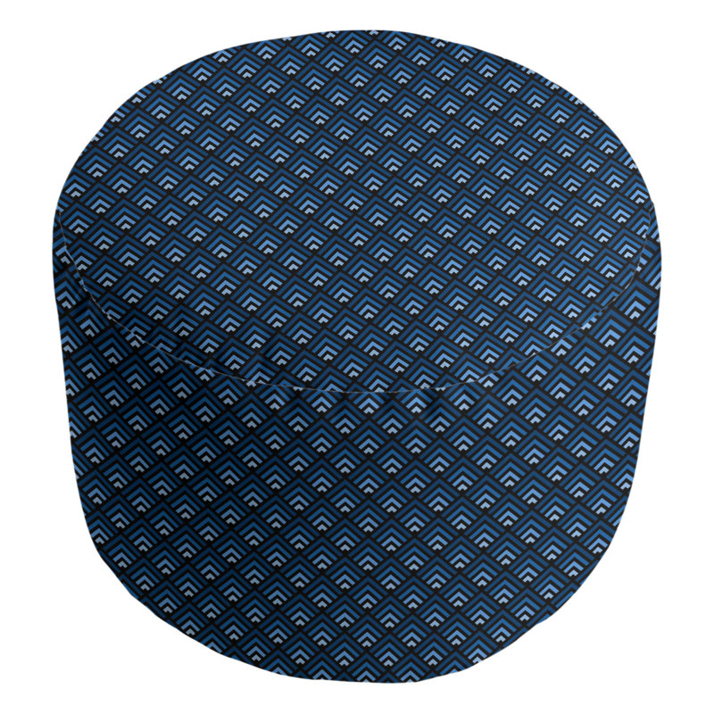 Repose-pieds Avicia, Bleu denim / blanc