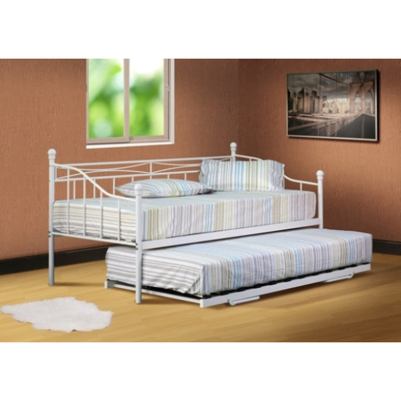 Ziggy Daybed with Trundle, White, Single (3')
