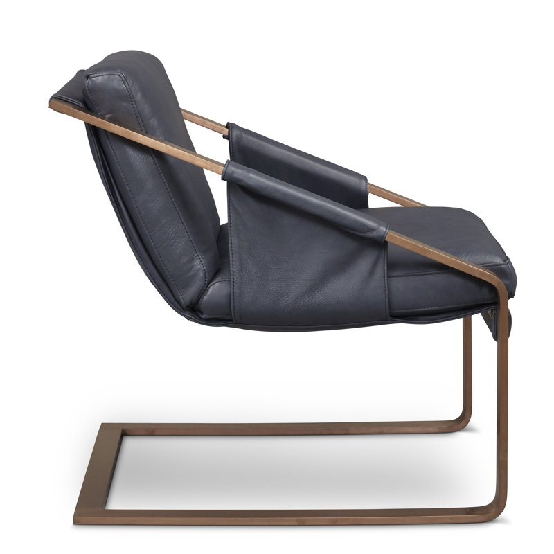 Armchair, Aura Denim, Bronze