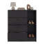 Armoire de rangement moderne à 4 tiroirs avec rangement à plusieurs tiroirs et tablettes latérales Sienna Elite