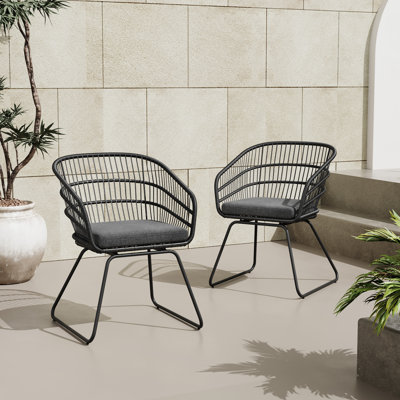 Chaise de salle à manger d'extérieur avec coussins Rosalia