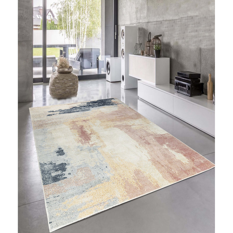 Sonequa Abstract Indoor Rug, Rectangle 4' x 5'11"