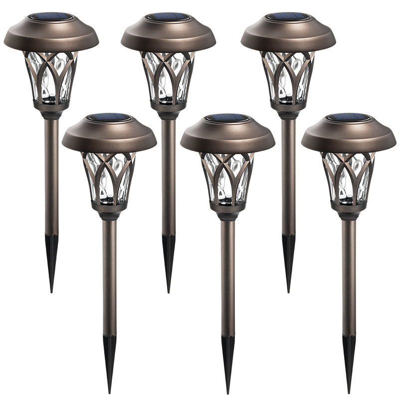 Solar Powered Integrated LED Pathway Light Pack, Bronze