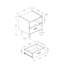 Table d'appoint, table d'appoint, bout, tiroir de rangement, table de chevet, chambre à coucher, salon, stratifié gris, contemporain, moderne-511320355