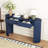 Modern 54" Console Table With Oval Top And 2 Drawers-1527033387