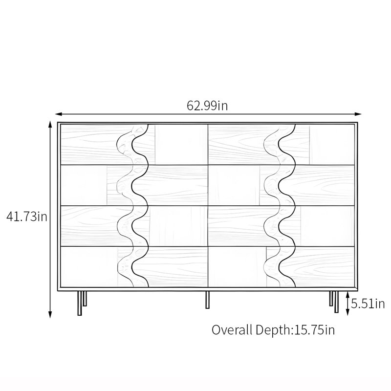 Hayate, 41.73" H x 62.99" W x 15.75" D