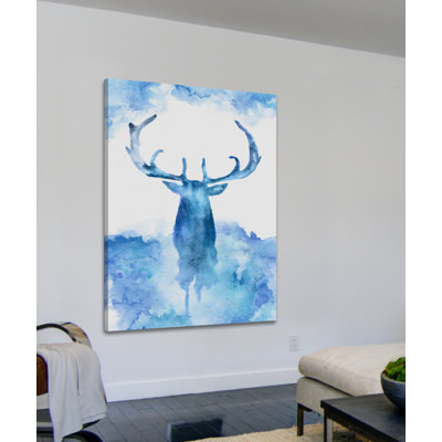 Blue Moose - Wrapped Canvas Print