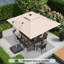 Caliegh Lighted 3.7m x 2.7m Rectangular Cantilever Parasol With Base-891269856