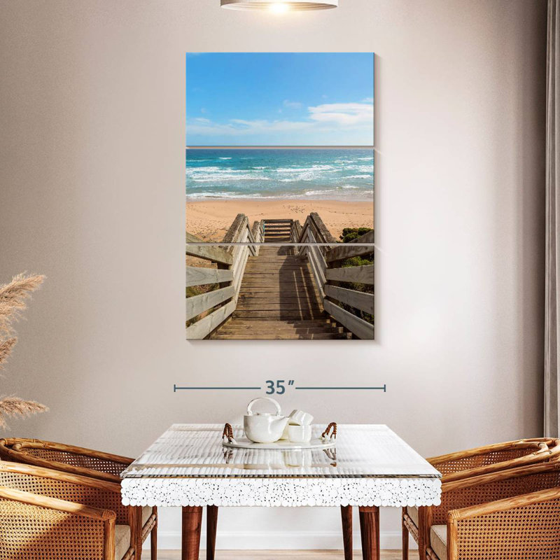 Escalier de plage Lilie Phillip, H 65 po x l 42 po
