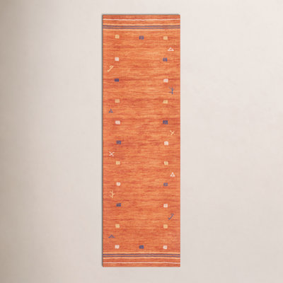 Danette Rust Hand-Loomed Wool Rug
