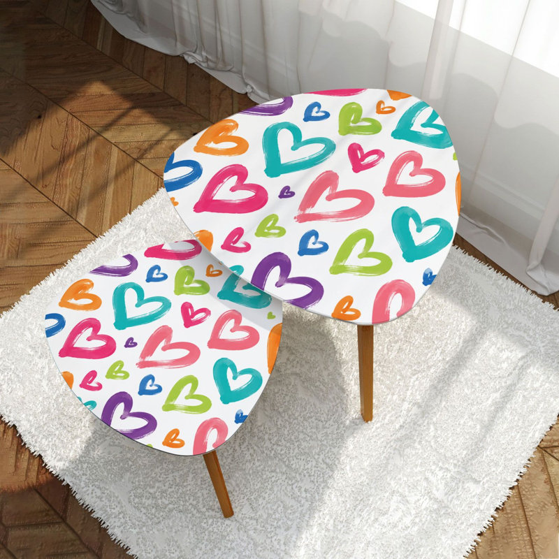 Ensemble de 2 tables basses gigognes Triangle