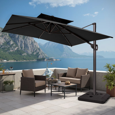 128'' X 104'' Rectangular Cantilever Umbrella with Weighted Base