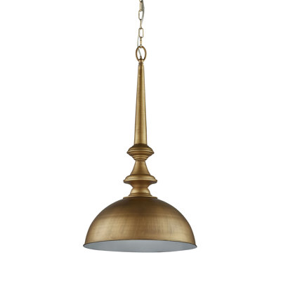 Hopper Metal Pendant Light, Antique Gold