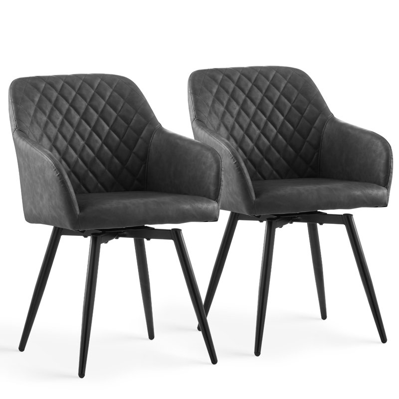 50cm H Upholstered Metal Armchair, Grey