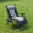 Enlarged And Thickened Zero Gravity Leisure Lounge Chair, Foldable Design Suitable For Outdoor Terraces, XL Oversized, Equipped With Headrest, Cup Holder And Side Tray, Made Of Polyester Mesh Material, Gray Versatile And Durable.