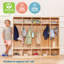 Casier ECR4Kids 5 sections avec banc, mobilier de salle de classe-107513173