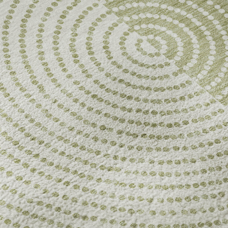 Premium Machine Washable Mayfield AMF2281 Geometric Rug, Aloe, 5' x 7'6"