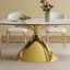 Ensemble de table de salle à manger 71 po en marbre 71 po Modern Luxury Luxury