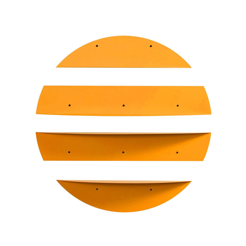 Decorative Metal Wall Shelf, Orange