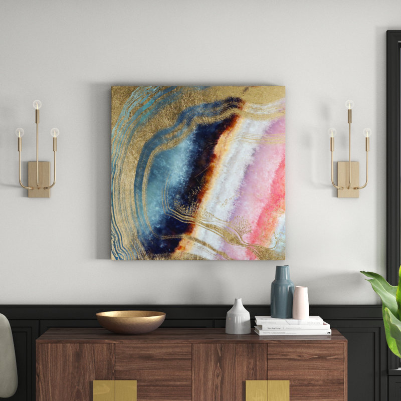 «Abstract Marianna Geode Crystals», reproduction d'art graphique sur toile, H 16 po x l 16 po x P 1,5 po