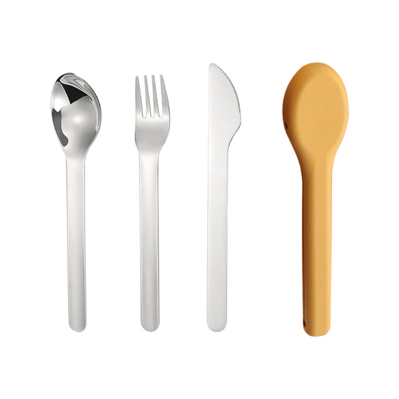 Ensemble de couverts en acier inoxydable Ebern Designs Kelesha, Jaune