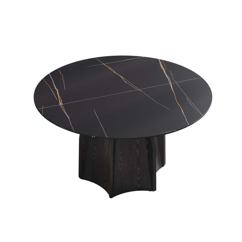 Table de salle à manger Modern Modern, H 29,53 po x L 53,15 po x l 53,15 po, Noir