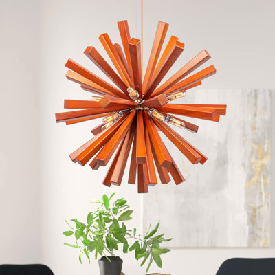 Lustre géométrique 10 lumières à DEL Aseda