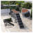 PawHut Wooden Dog Agility Ramp with Safety Bar, Non-Slip Surface, Pet Obstacle Course for Backyard Training, Gray