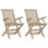 Chaise de patio pliante en teck