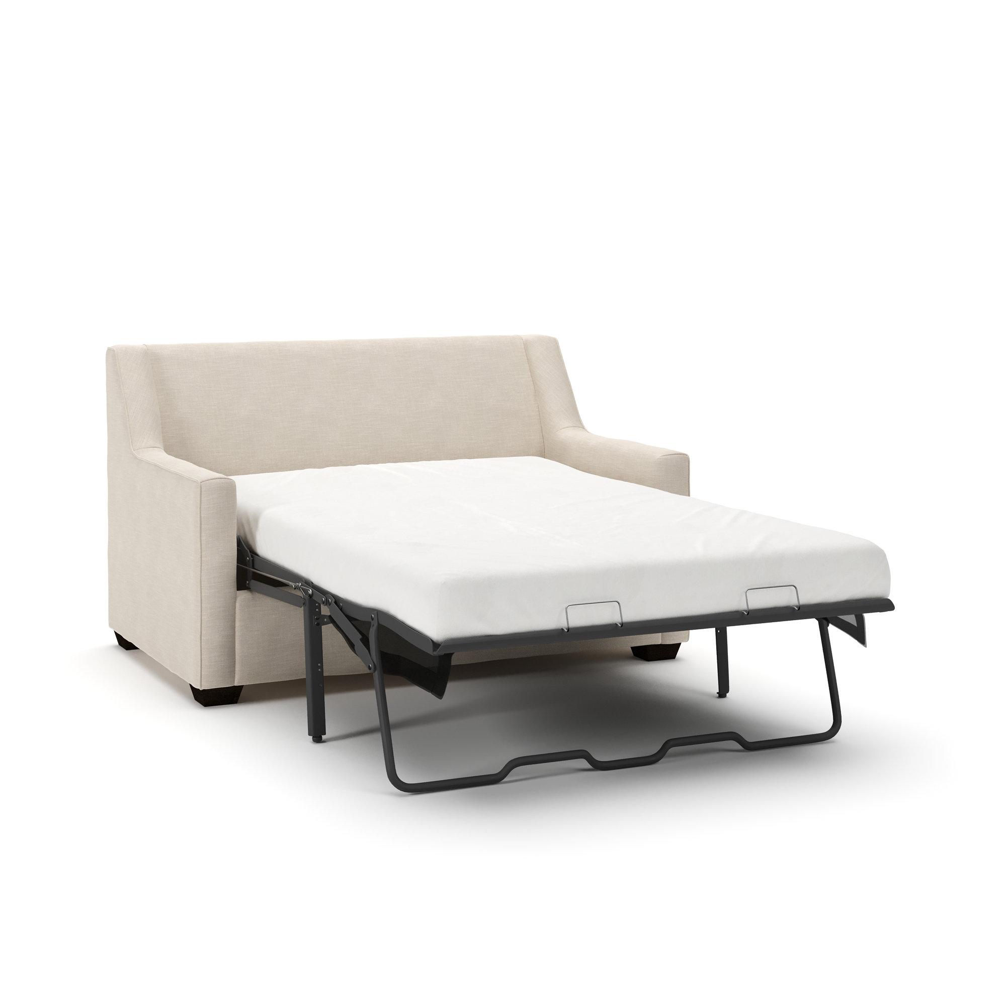 Gemi 56.5'' Upholstered Sleeper Sofa, Conversation Ivory
