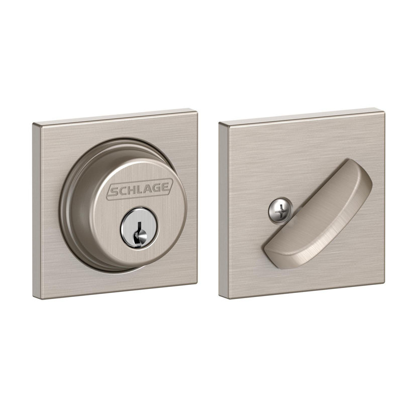 Single Cylinder Deadbolt, Satin Nickel
