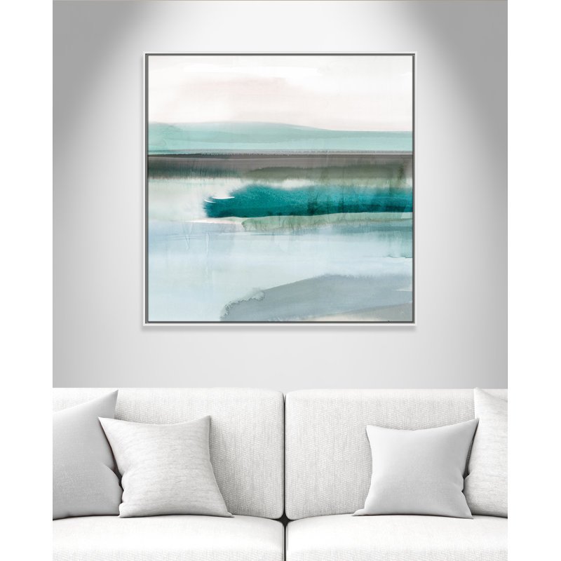 «Slide Away III», reproduction d'art, Toile blanche encadrée, H 37,5 po x l 37,5 po x P 2 po