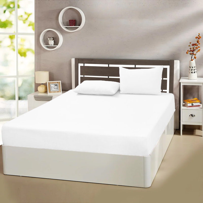Ewoud Super Soft Microfiber Fitted Sheet – 25cm Deep Pocket, Brushed Finish, White, Single (3')