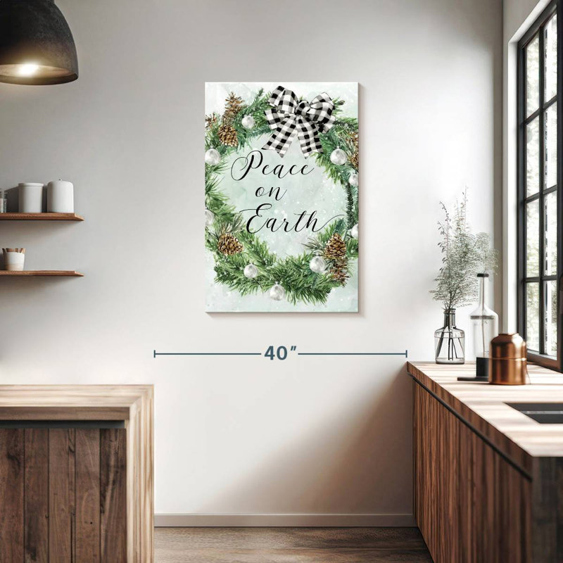 Tergel Peace On Earth Wreath, 36" H x 24" W