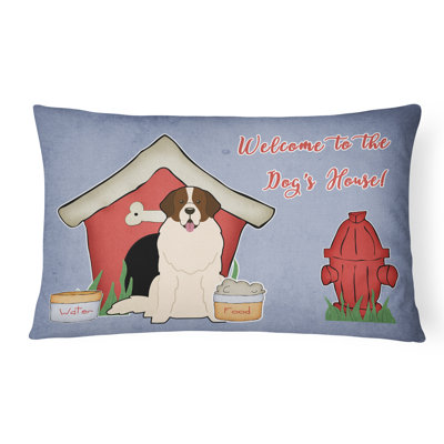 Coussin lombaire en tissu d’intérieur/extérieur pour chien house fait main