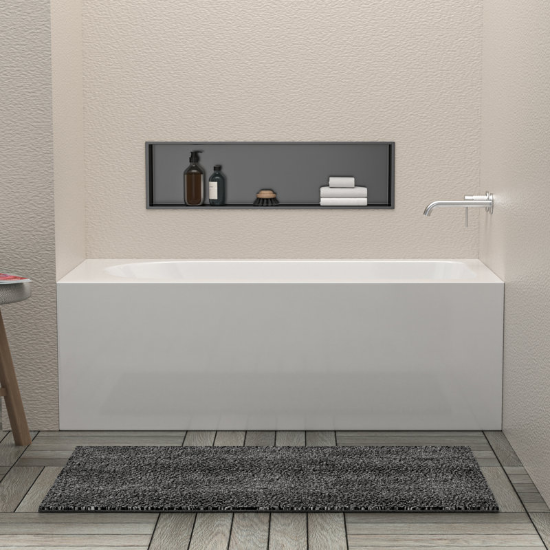 Baignoire en alcôve avec trop-plein et bonde