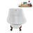58" Streamlin Clawfoot Tub,Tray,Drain, Clawfeet-101628930-102219865