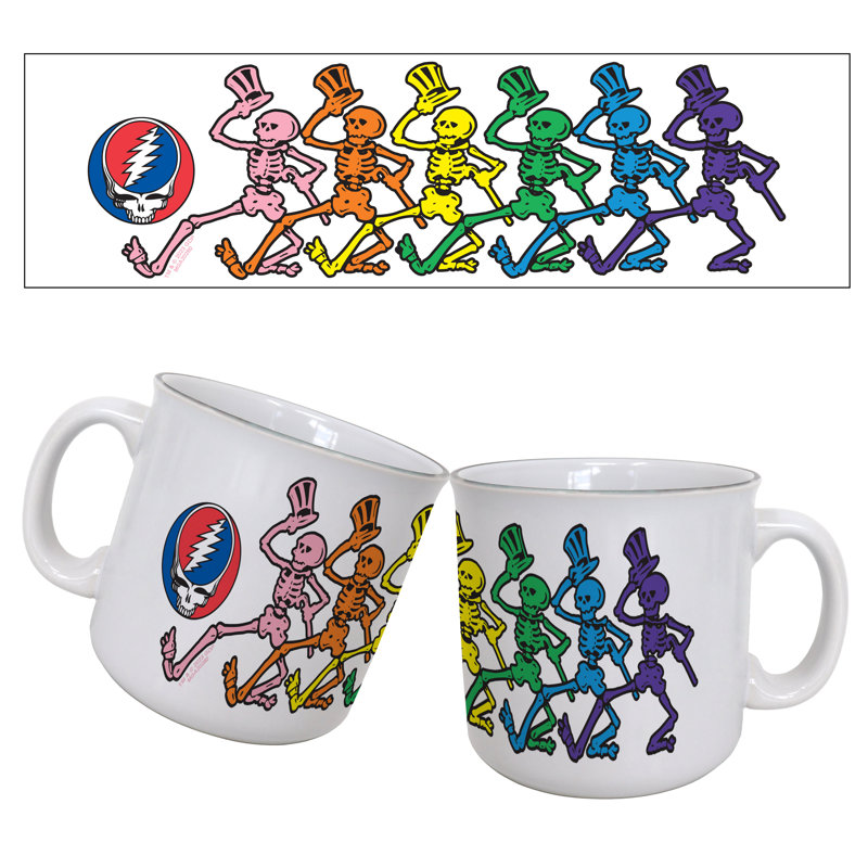 Grateful Dead - Squelettes colorés 20 oz Tasse de camping
