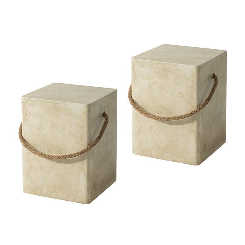 Table d'appoint en pierre Nayara, 2, Jaune clair