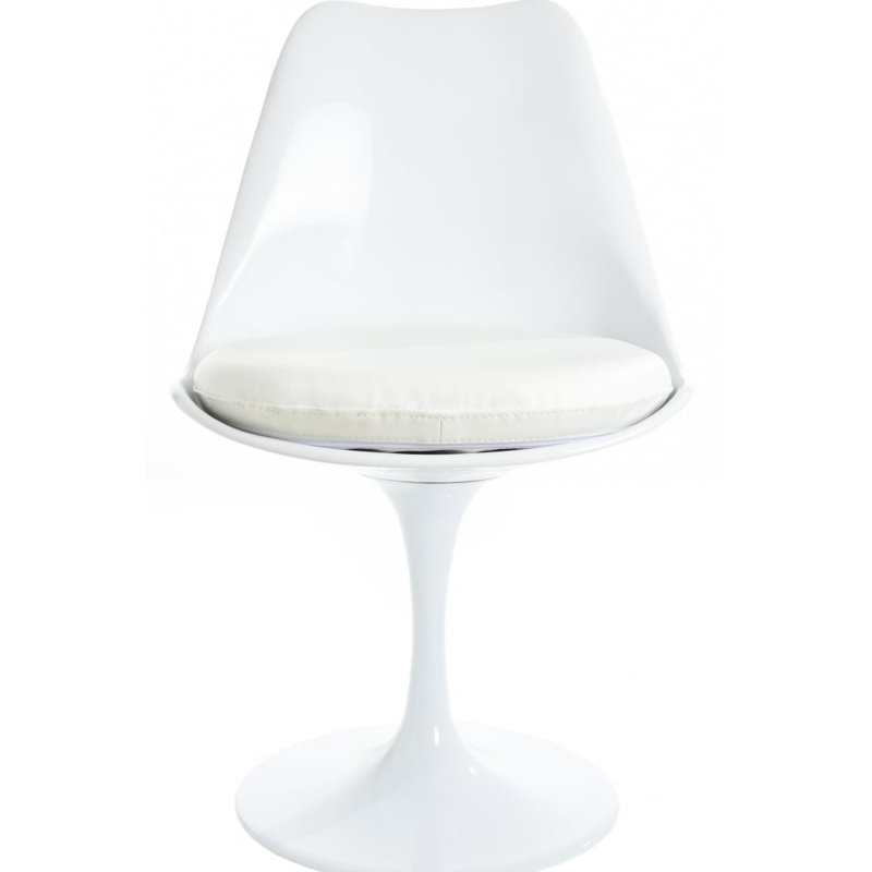 Pollard 119.38cm H Polyurethane Upholstered Side Chair, White