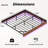 Floating Bed Frame For King With Walnut - Tinted Wood And Led Lights Mood Setting, Wave Pattern Texture, Metal Slats Structure, No Box Spring Installation, Invisible Suspension Design Feature, Smart-1475723401-1475723402