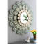 Miroir médaillon en fer forgé avec motif floral fasciné