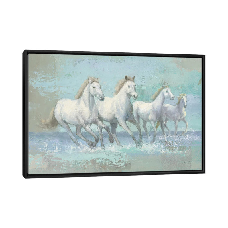 « running wild i », impression sur toile, H 18 po x l 26 po x P 1,5 po, Toile avec cadre noir, Pas de tapis