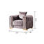 2 pièces et 3 configurations de salon gris, velours chatoyant, éléments de finition dorée, base en bois