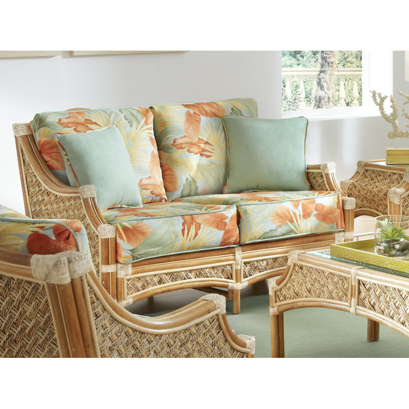 Schmitz Upholstered 50.5'' Loveseat, Self Welt, Fruit Punch