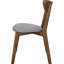 Fauteuils Mid-Century en noyer naturel et gris rembourrés (2 chaises de salle à manger avec revêtement (de 2) pour la chambre