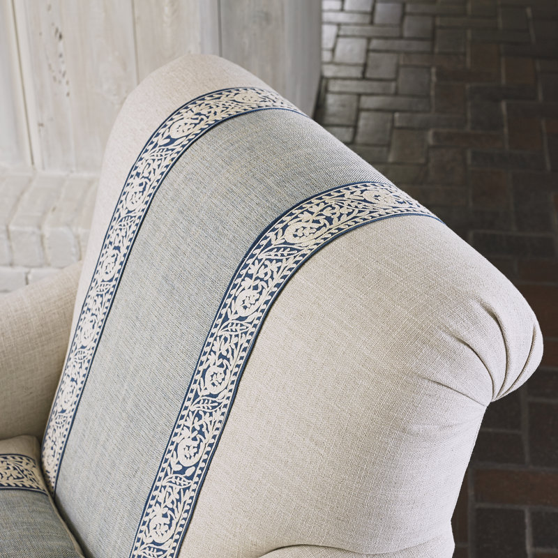Bristol Upholstered Armchair, American Walnut, Margaret Uniform